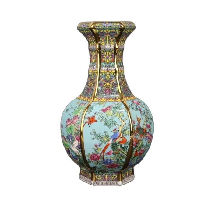 Royal Chinese Porcelain Decorative Flower Jingdezhen Vase - 26cm - The Finishing Touch Decor, LLC