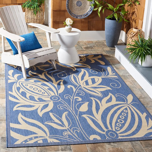 Large Floral Pattern Non-Shedding Indoor/Outdoor Area Rug - The Finishing Touch Decor, LLC