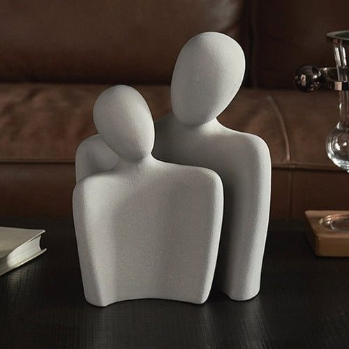 Nestled "Abstract Embrace" Modern Ceramic Figurines - The Finishing Touch Decor, LLC