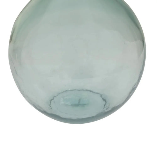 Spanish Recycled Coastal Aquamarine Blue Glass Bulb Vase - 17" - The Finishing Touch Decor, LLC