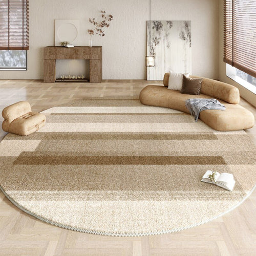 Wabi-sabi Style Neutral Large Round Carpet Plush Soft Fluffy Area Rug - The Finishing Touch Decor, LLC