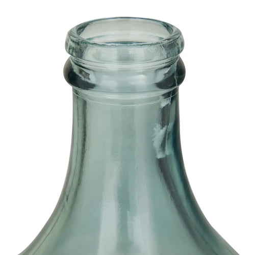 Spanish Recycled Coastal Aquamarine Blue Glass Bulb Vase - 17" - The Finishing Touch Decor, LLC