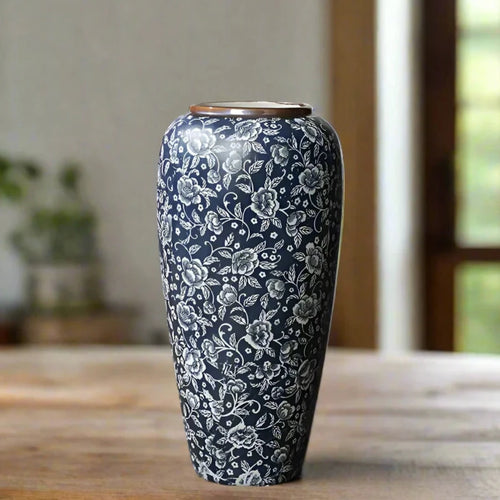 Blue & White Jingdezhen Porcelain Antique Vases