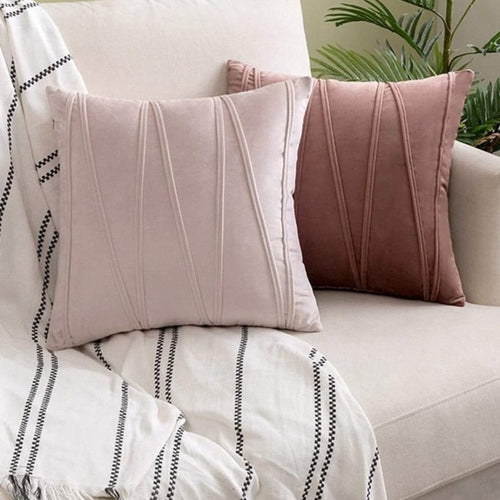 Modern Velvet Lined Solid Color Shams Soft Throw Pillow Cover - Color Variety - The Finishing Touch Decor, LLC