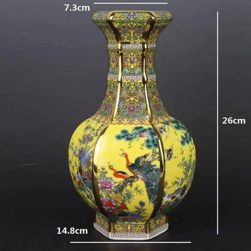 Royal Chinese Porcelain Decorative Flower Jingdezhen Vase - 26cm - The Finishing Touch Decor, LLC