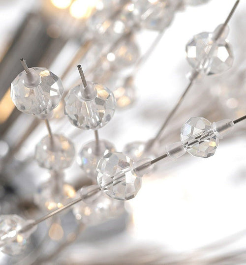 Spherical Dandelion Crystal Gold or Chrome Pendant LED Chandelier - The Finishing Touch Decor, LLC