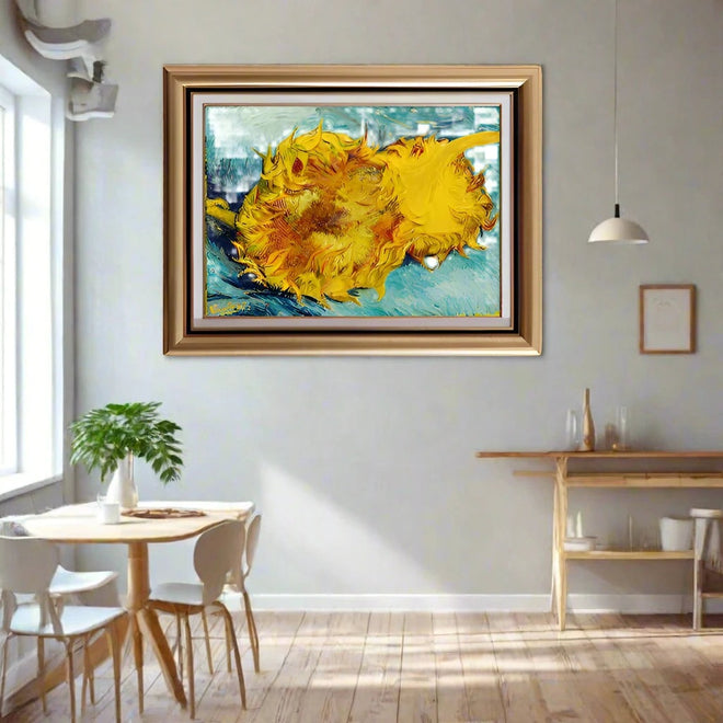 Vincent Van Gogh "Sunflower" Repro Hand-Painted Oil Painting