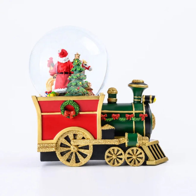 Santa with Christmas Tree Snow Globe Crystal Ball