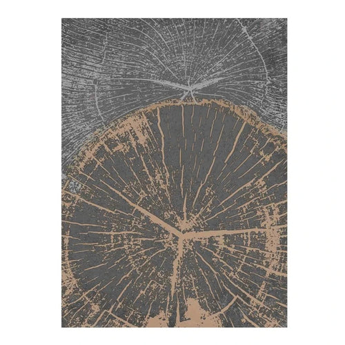 Natural Beige Tree Ring Pattern Set of 3 Canvas Print Wall Art - The Finishing Touch Decor, LLC