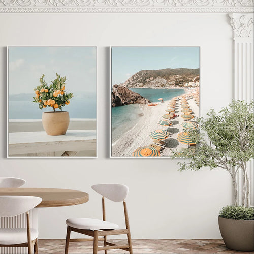 Coastal Amalfi Beach Photograph Canvas Print - The Finishing Touch Decor, LLC