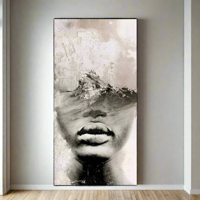 Avant Garde Black & White Female Artistic Headshot Canvas - The Finishing Touch Decor, LLC