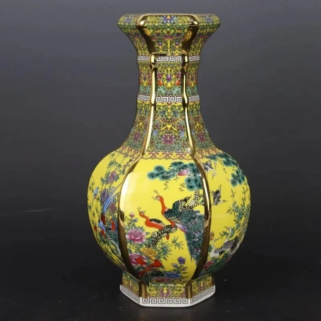 Royal Chinese Porcelain Decorative Flower Jingdezhen Vase - 26cm - The Finishing Touch Decor, LLC