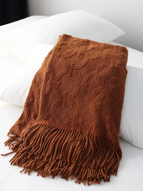 Soft Circular Chain Pattern Cozy Comfort Throw Blanket - The Finishing Touch Decor, LLC