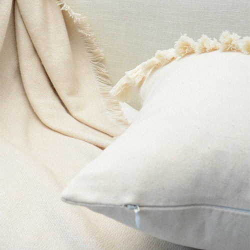 Cream Ivory Nordic Design Square Throw Pillow Covers - The Finishing Touch Decor, LLC