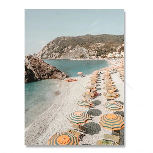 Coastal Amalfi Beach Photograph Canvas Print - The Finishing Touch Decor, LLC