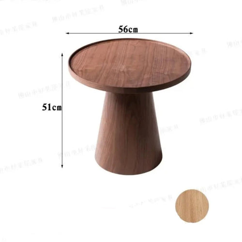 Pedestal Minimalist Solid Wood Round Scandi Coffee Table - The Finishing Touch Decor, LLC