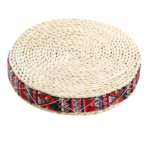 Tea Ceremony Handmade Straw Round Tatami Floor Cushion Seat - The Finishing Touch Decor, LLC