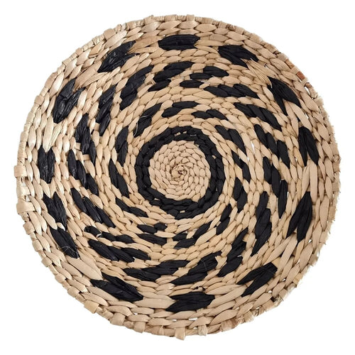 Hanging Seagrass Woven Round Boho Wicker Wall Art - The Finishing Touch Decor, LLC