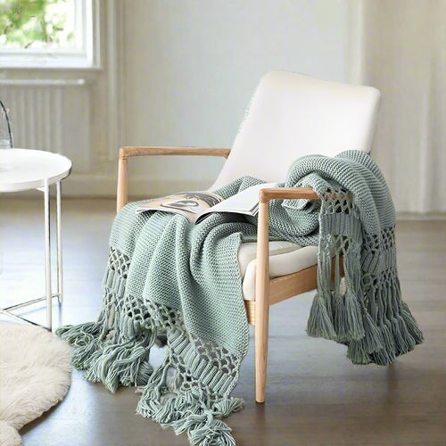 REGINA Brand Tassel Hollow-out Bed Flag Runner Fluffy Weighted Chunky Knit Throw Blanket Home Decorative Sofa Cover Blankets