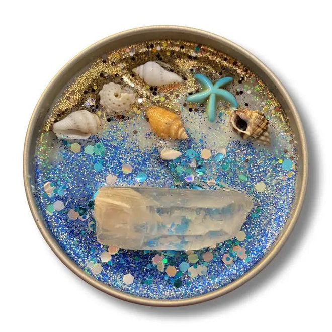 Ocean, Sand and Shell "Soul Water" Coastal Theme Meditation Candle - The Finishing Touch Decor, LLC