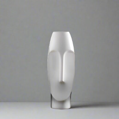 Minimalist Abstract Vase Human Statue Modern Ceramic & Enamel Vases - Black White - The Finishing Touch Decor, LLC