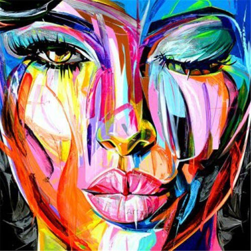 Francoise Nielly Abstract Hand Painted Oil Painting Knife Palette Framed Wall Art - The Finishing Touch Decor, LLC