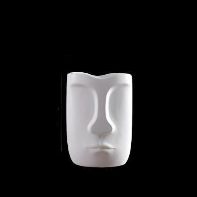 Minimalist Abstract Vase Human Statue Modern Ceramic & Enamel Vases - Black White - The Finishing Touch Decor, LLC