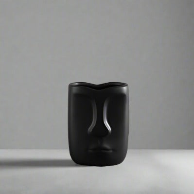 Minimalist Abstract Vase Human Statue Modern Ceramic & Enamel Vases - Black White - The Finishing Touch Decor, LLC