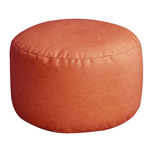 Faux Leather Small Round Foot Stool Pouf - Color Variety - The Finishing Touch Decor, LLC