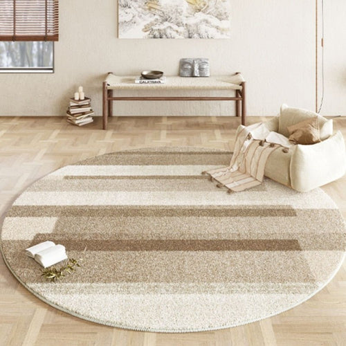 Wabi-sabi Style Neutral Large Round Carpet Plush Soft Fluffy Area Rug - The Finishing Touch Decor, LLC