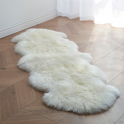 Soft Shaggy White Faux Fur Area Rug Floor & Chair Throw Carpet - The Finishing Touch Decor, LLC