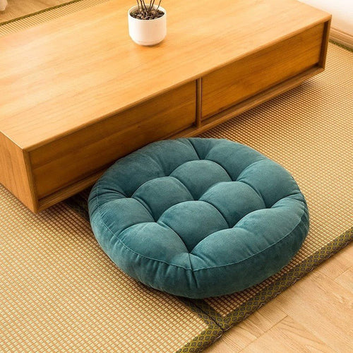 Rounded Large Pad Tufted Corduroy Meditation Floor Cushion Seat Pillow - The Finishing Touch Decor, LLC