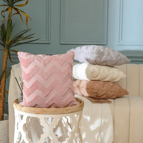 Plush Textured Chevron Pattern Hygge Shams for Cozy Throw Pillows - The Finishing Touch Decor, LLC