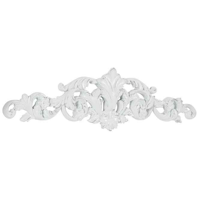 White Distressed Vintage Style Decorative Frieze Filigree Wall Art - The Finishing Touch Decor, LLC