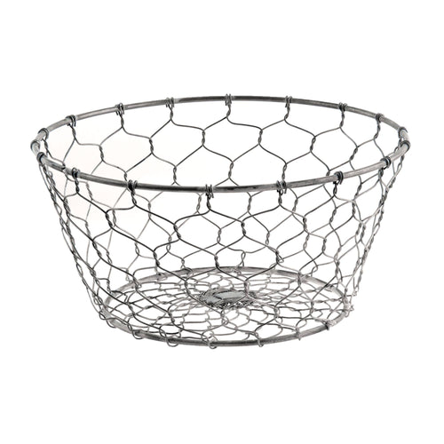 Galvanized Metal Wire Table Display Rustic Basket - The Finishing Touch Decor, LLC